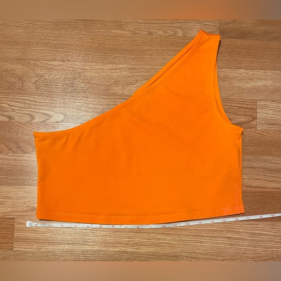 Noisy May Tall One Shoulder Crop Top | Orange | Size XL - Picture 5 of 10